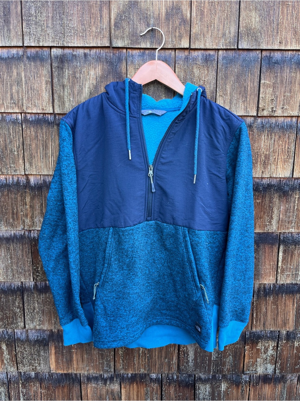 The North Face Teal Half-Zip Hoodie